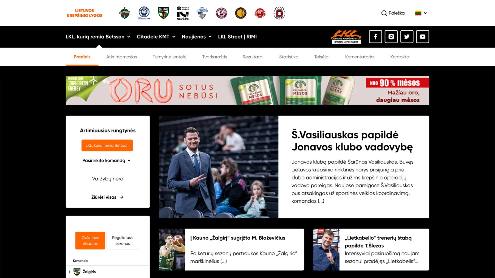 Lietuvos krepšinio lygos interneto portalas